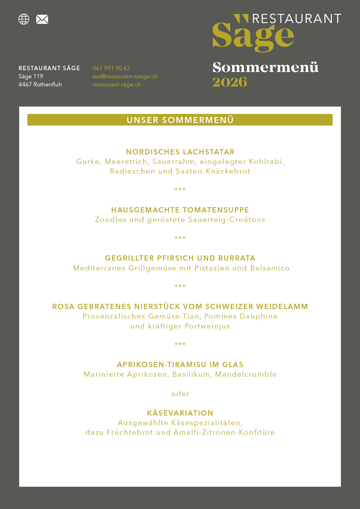 Menü 3 Restaurant Saege Sommermenu 26